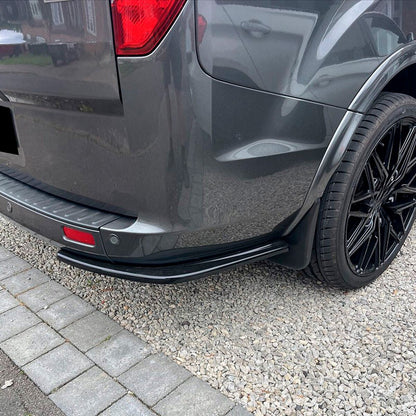 Oneway Heckschürzenansätze (Seitenteile) passend für Ford Transit Custom MK1 Facelift 2018-2023 - Schwarz glänzend