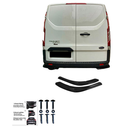 Oneway Heckschürzenansätze (Seitenteile) passend für Ford Transit Custom MK1 Facelift 2018-2023 - Schwarz glänzend