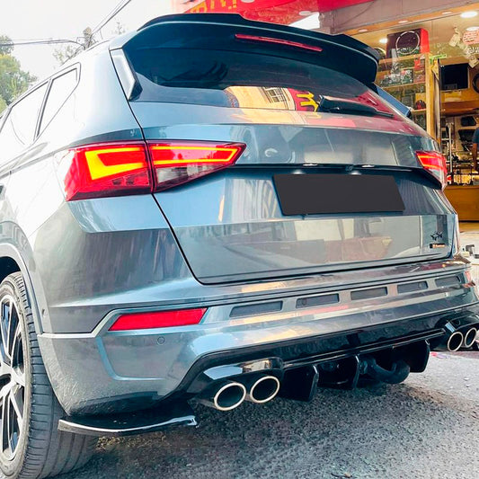 Oneway Heckschürzenansätze (Seitenteile) passend für Cupra Ateca MK1 2018- - Schwarz glänzend