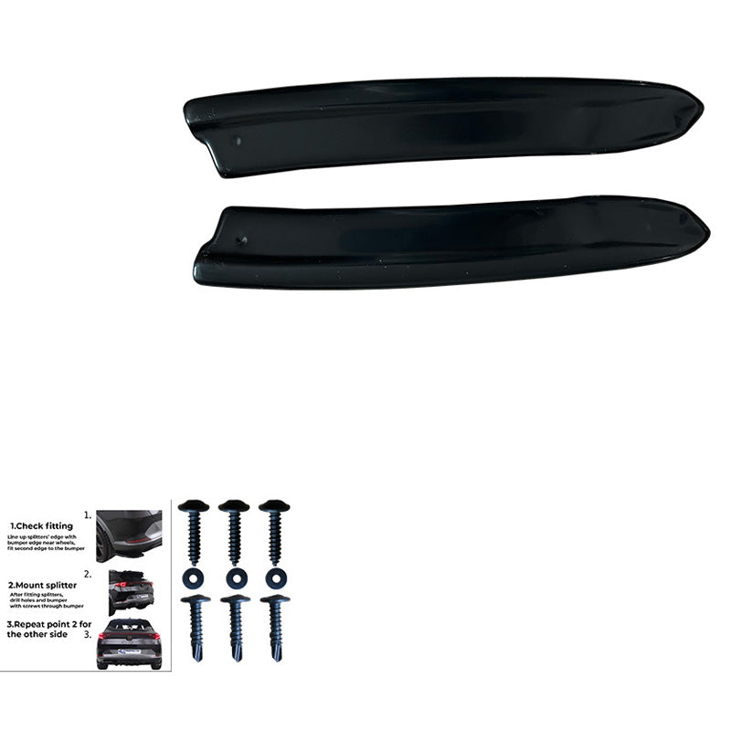 Oneway Heckschürzenansätze (Seitenteile) passend für Skoda Octavia IV RS HB/Kombi 2020- - Schwarz glänzend