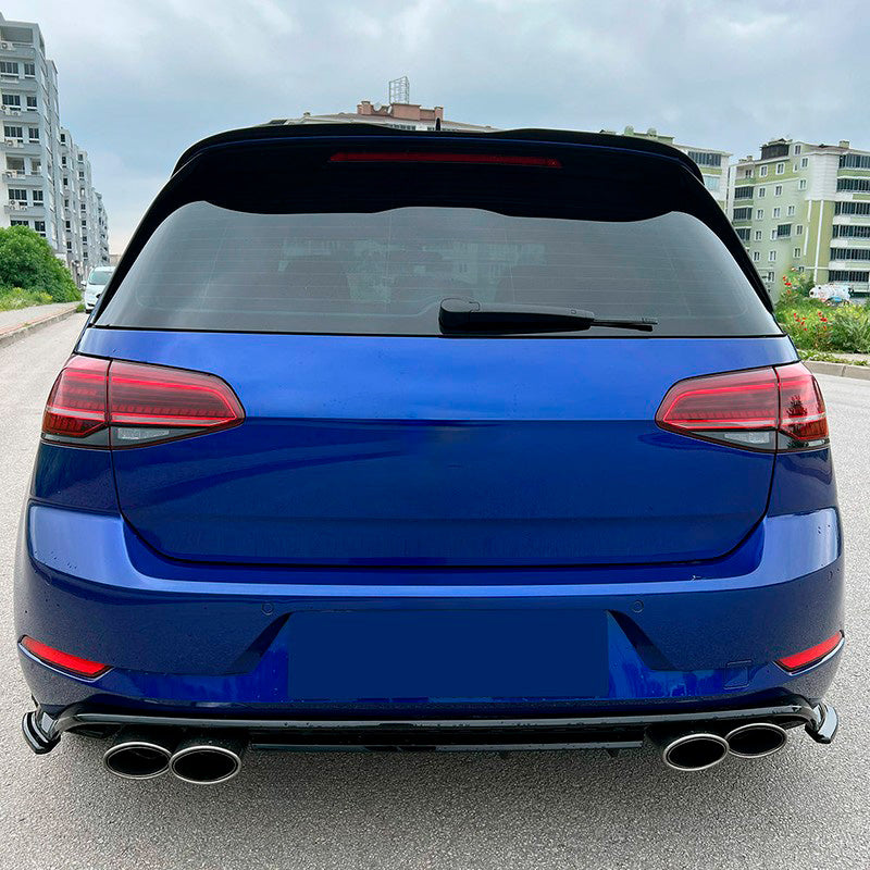 Oneway Heckschürzenansätze (Seitenteile) passend für Volkswagen Golf VII (7.5) HB R 2017-2020 - Schwarz glänzend