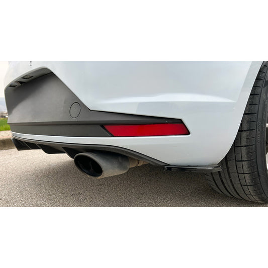 Oneway Heckschürzenansätze (Seitenteile) passend für Seat Leon (5F) HB FR/Cupra 2013-2020 - Schwarz glänzend