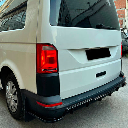 Oneway Heckschürzenansätze (Seitenteile) passend für Volkswagen Transporter T6/T6.1 2015-2022 - Schwarz glänzend