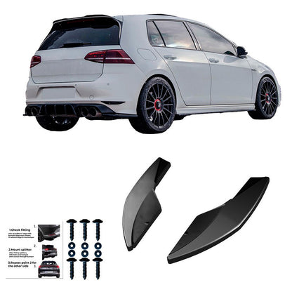 Oneway Heckschürzenansätze (Seitenteile) passend für Volkswagen Golf VII HB R 2013-2016 - Version 3 - Schwarz glänzend