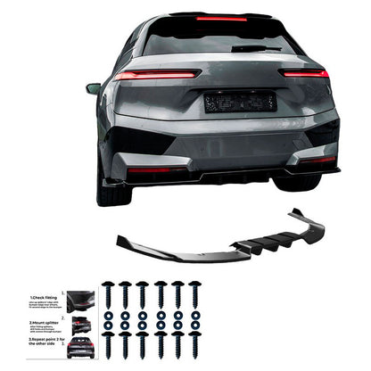Oneway Heckschürzenansatz passend für BMW iX M-Pack i20 2021- - Schwarz glänzend
