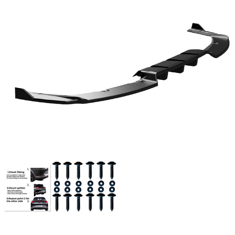 Oneway Heckschürzenansatz passend für BMW iX M-Pack i20 2021- - Schwarz glänzend
