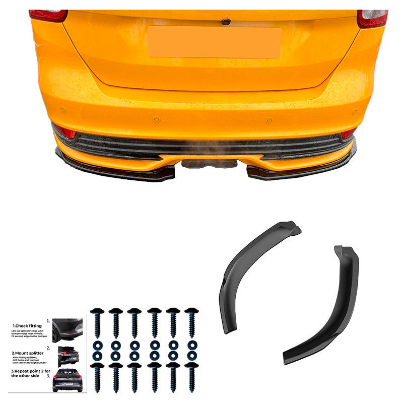 Oneway Heckschürzenansätze (Seitenteile) passend für Ford Focus ST MK3 Facelift 2015-2018 - Schwarz glänzend