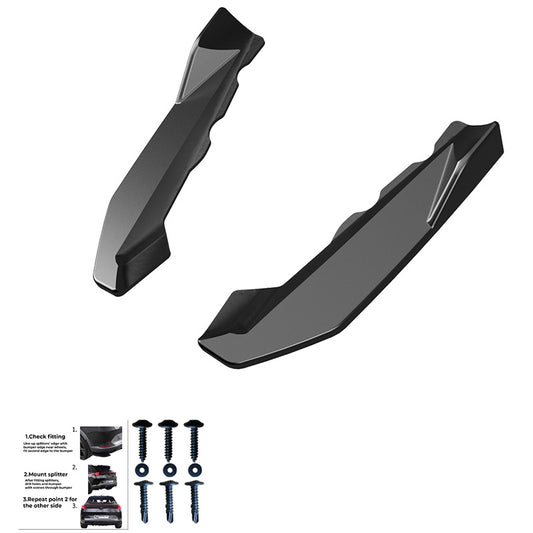 Oneway Heckschürzenansätze (Seitenteile) passend für BMW X1 F48 M-Pack 2015-2019 - Schwarz glänzend