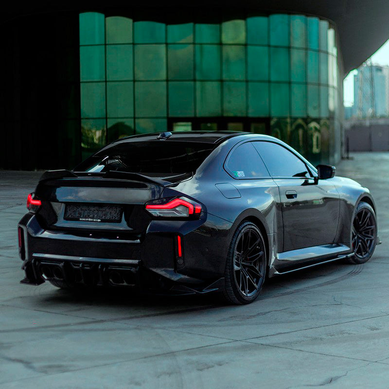 Oneway Heckschürzenansätze (Seitenteile) passend für BMW M2 G87 Coupe 2023- - Schwarz glänzend