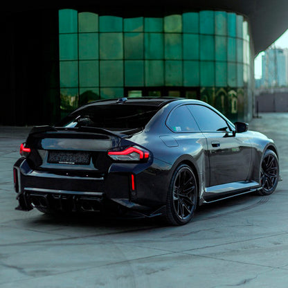 Oneway Heckschürzenansätze (Seitenteile) passend für BMW M2 G87 Coupe 2023- - Schwarz glänzend