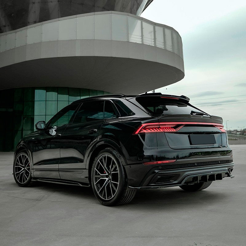 Oneway Heckschürzenansatz passend für Audi Q8 S-Line MK1 2018-2023 - Schwarz glänzend