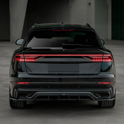 Oneway Heckschürzenansatz passend für Audi Q8 S-Line MK1 2018-2023 - Schwarz glänzend