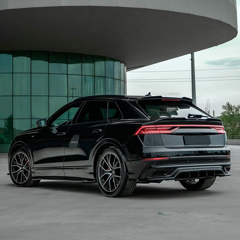 Oneway Heckschürzenansatz passend für Audi Q8 S-Line MK1 2018-2023 - Schwarz glänzend