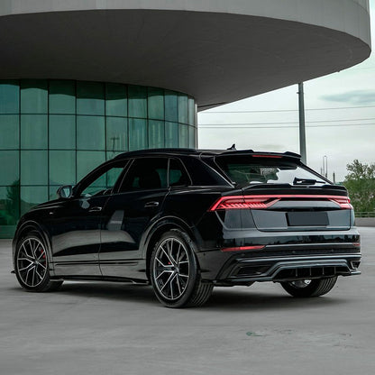 Oneway Heckschürzenansatz passend für Audi Q8 S-Line MK1 2018-2023 - Schwarz glänzend