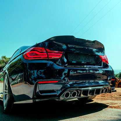 Oneway Heckschürzenansätze (Seitenteile) passend für BMW M4 F82 2014-2021 - Schwarz glänzend