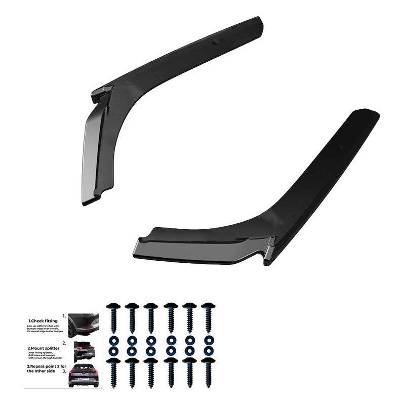 Oneway Heckschürzenansätze (Seitenteile) passend für BMW M4 F82 2014-2021 - Schwarz glänzend