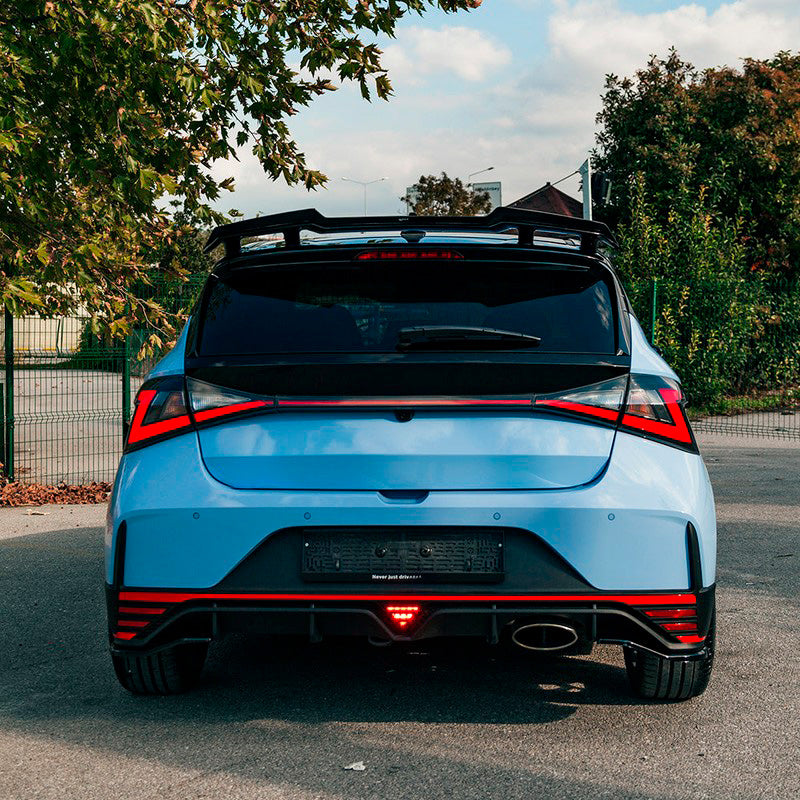 Oneway Heckschürzenansätze (Seitenteile) passend für Hyundai I20 N MK3 2020- - Schwarz glänzend