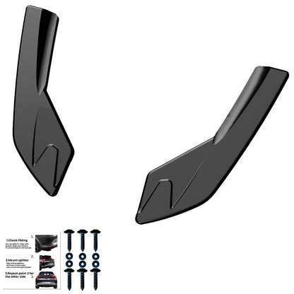 Oneway Heckschürzenansätze (Seitenteile) passend für Audi S3 8V Sportback 2013-2016 - Schwarz glänzend