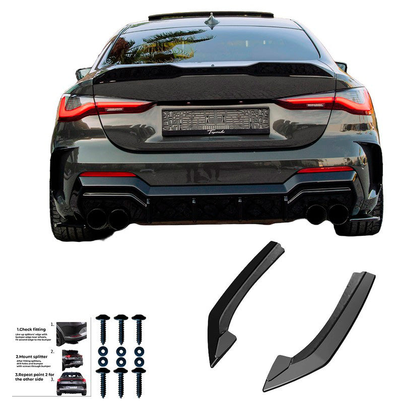 Oneway Heckschürzenansätze (Seitenteile) passend für BMW 4er G22/G23 Coupe/Cabrio M-Pack/M440i 2020-2024 & Facelift 2024- ...