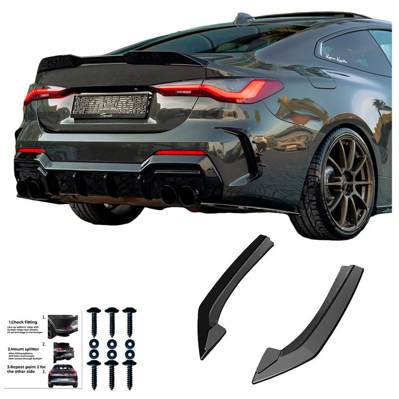 Oneway Heckschürzenansätze (Seitenteile) passend für BMW 4er G22/G23 Coupe/Cabrio M-Pack/M440i 2020-2024 & Facelift 2024- ...