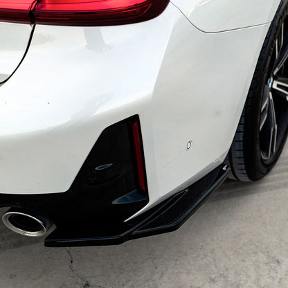 Oneway Heckschürzenansätze (Seitenteile) passend für BMW 3er G20/G21 M-Pack Facelift 2022- - Schwarz glänzend