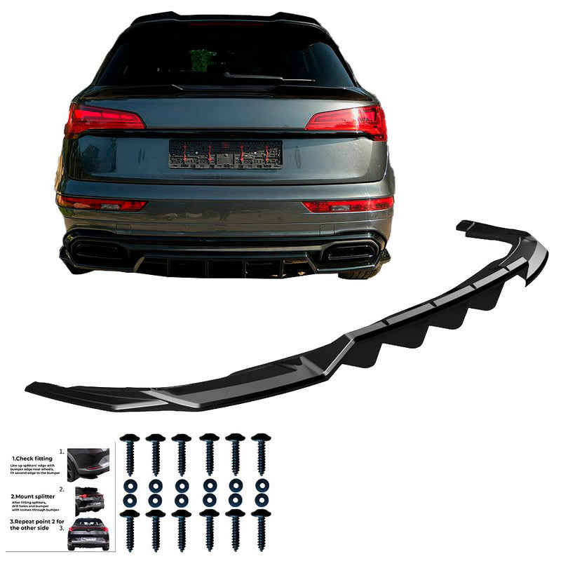 Oneway Heckschürzenansatz passend für Audi Q5 (FY) S-Line Facelift 2020-2024 exkl. Sportback - Schwarz glänzend