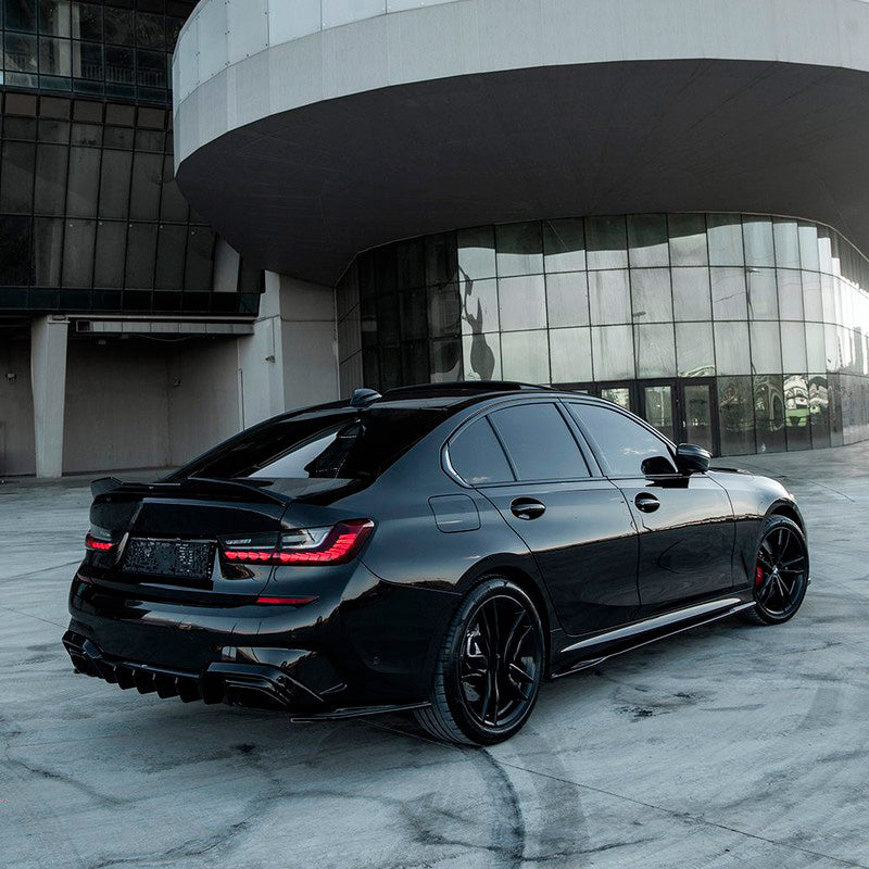 Oneway Heckschürzenansätze (Seitenteile) passend für BMW 3er G20/G21 M-Pack 2018-2022 - Schwarz glänzend