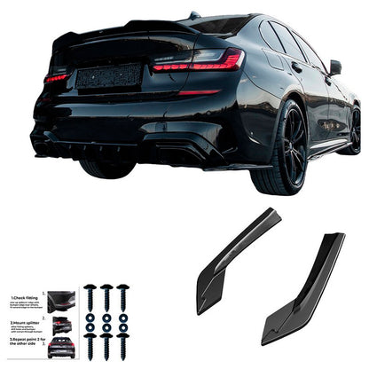 Oneway Heckschürzenansätze (Seitenteile) passend für BMW 3er G20/G21 M-Pack 2018-2022 - Schwarz glänzend
