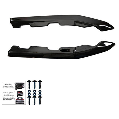 Oneway Heckschürzenansätze (Seitenteile) passend für BMW 4er G26 M-Pack/M440i 2021- - Schwarz glänzend