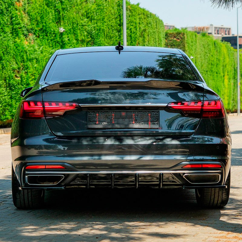 Oneway Heckschürzenansätze (Seitenteile) passend für Audi A4 (B9) Limousine/Avant Facelift 2019-2024 - Schwarz glänzend