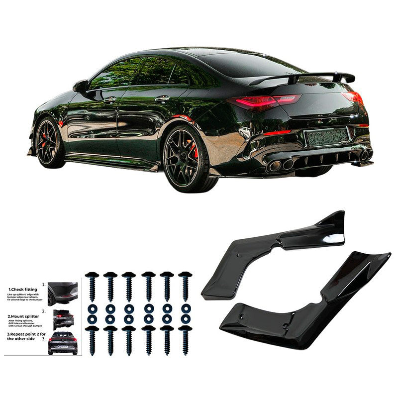 Oneway Heckschürzenansätze (Seitenteile) passend für Mercedes CLA (C118/X118) Coupe/Shooting Brake CLA35/CLA45 AMG Aero Pa...