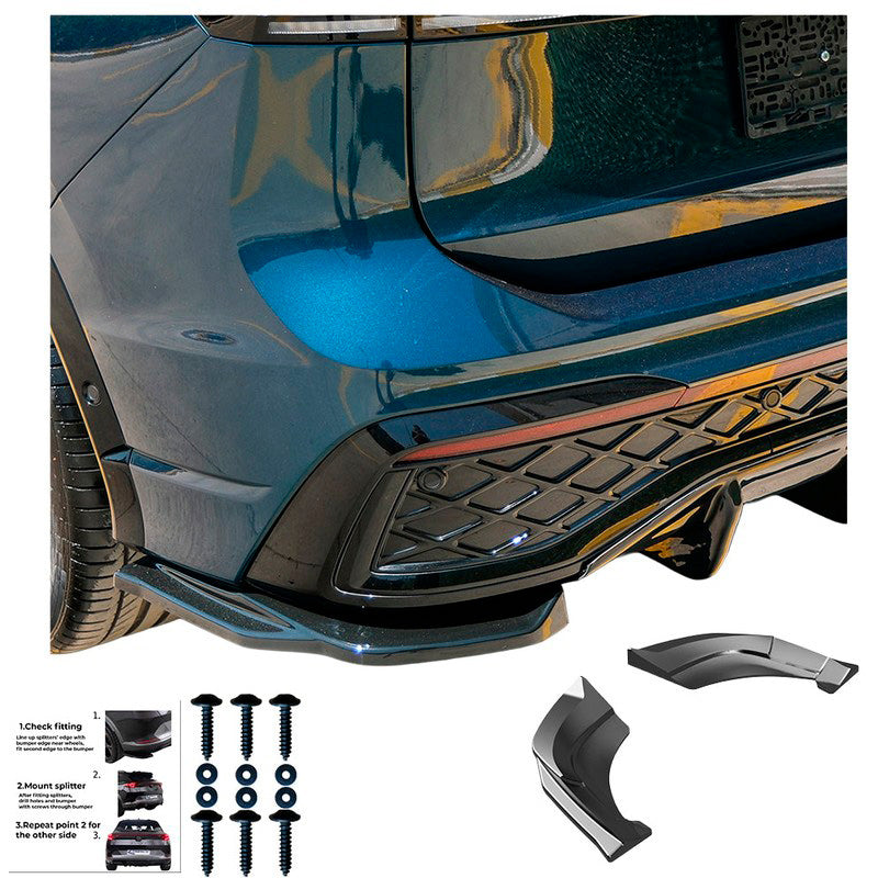 Oneway Heckschürzenansätze (Seitenteile) passend für Volkswagen Tiguan III (CT1) 2024- - Schwarz glänzend