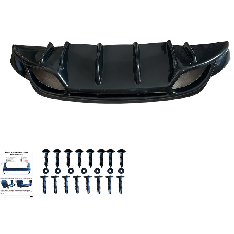 Oneway Heckdiffusor passend für Alfa Romeo Giulietta 2010-2020 - Schwarz glänzend