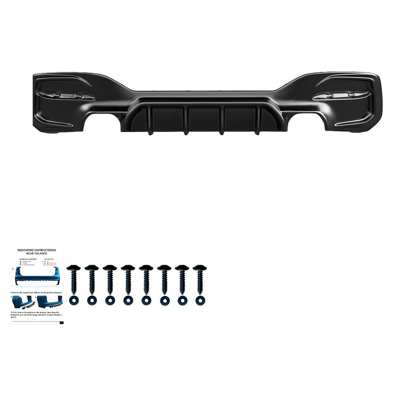 Oneway Heckdiffusor passend für BMW 1er F20/F21 Facelift M-Power 2015-2019 - Schwarz glänzend