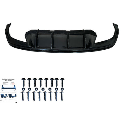 Oneway Heckdiffusor passend für Skoda Octavia IV RS HB/Kombi 2020- - Version 2 - Schwarz glänzend