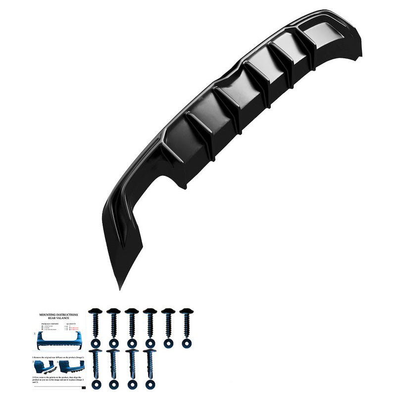 Oneway Heckdiffusor passend für Seat Leon (5F) HB FR Facelift 2017-2020 - Schwarz glänzend