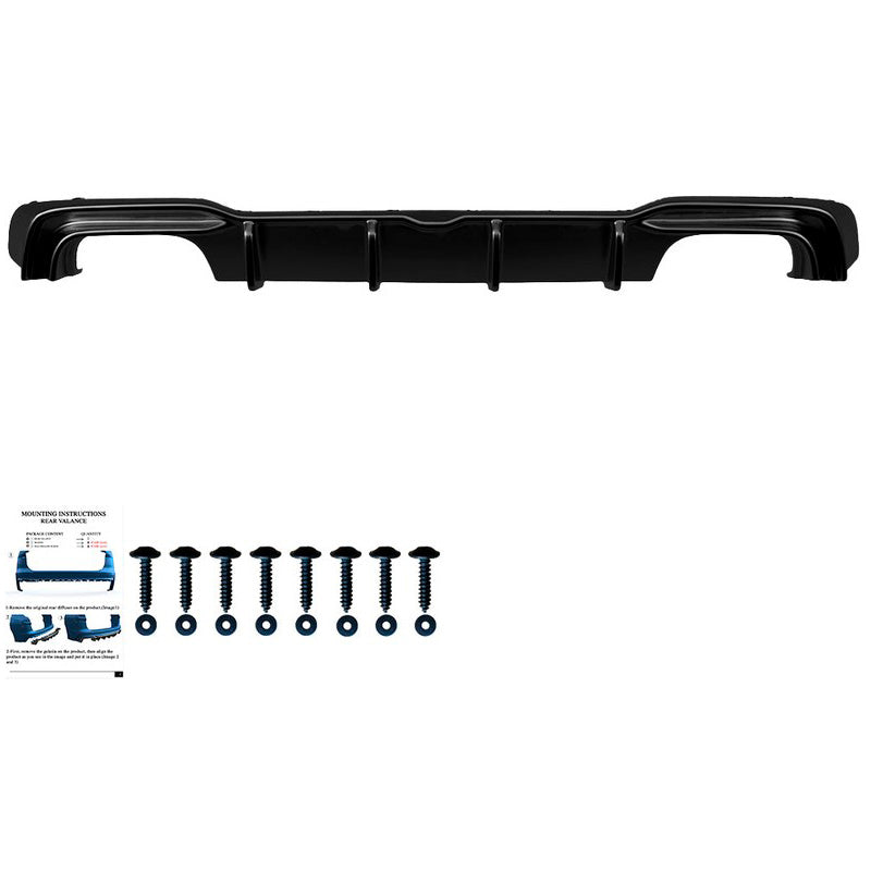 Oneway Heckdiffusor passend für Audi S3 Limousine 8V Facelift 2016-2020 - Schwarz glänzend