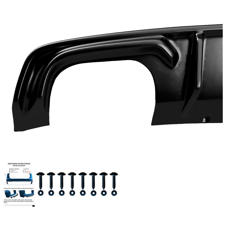 Oneway Heckdiffusor passend für Audi S3 Limousine 8V 2013-2016 - Schwarz glänzend