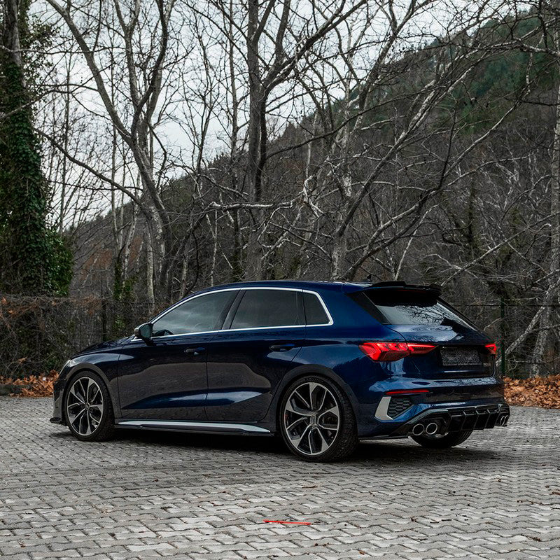 Oneway Heckdiffusor passend für Audi A3 8Y S-Line/S3 Limousine/Sportback 2020-2024 - Schwarz glänzend