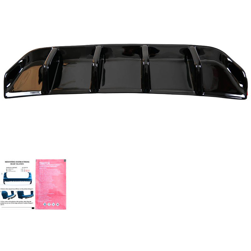 Oneway Heckdiffusor passend für Volkswagen Tiguan II R Facelift 2020-2024 - Schwarz glänzend