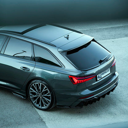 Oneway Heckdiffusor passend für Audi A6 S-Line/S6 C8 (Limousine/Avant) 2018- - Schwarz glänzend