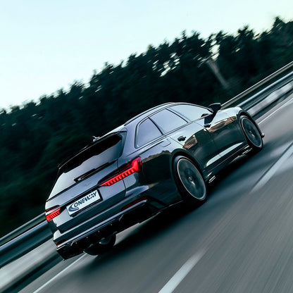 Oneway Heckdiffusor passend für Audi A6 S-Line/S6 C8 (Limousine/Avant) 2018- - Schwarz glänzend