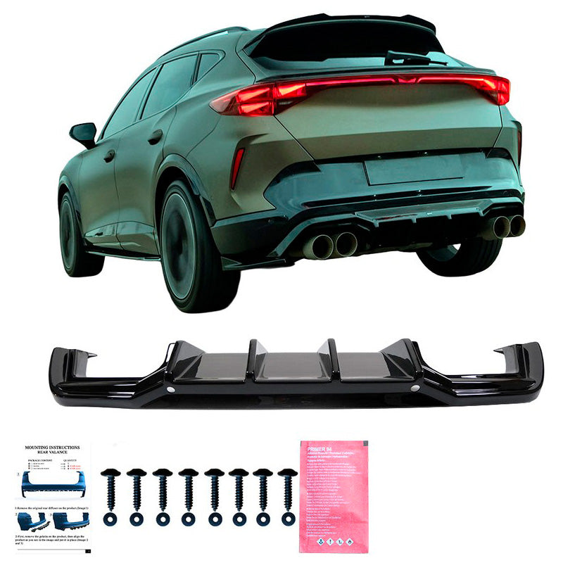 Oneway Heckdiffusor passend für Cupra Formentor Facelift 2024- exkl. VZ5 - Version 2 - Schwarz glänzend