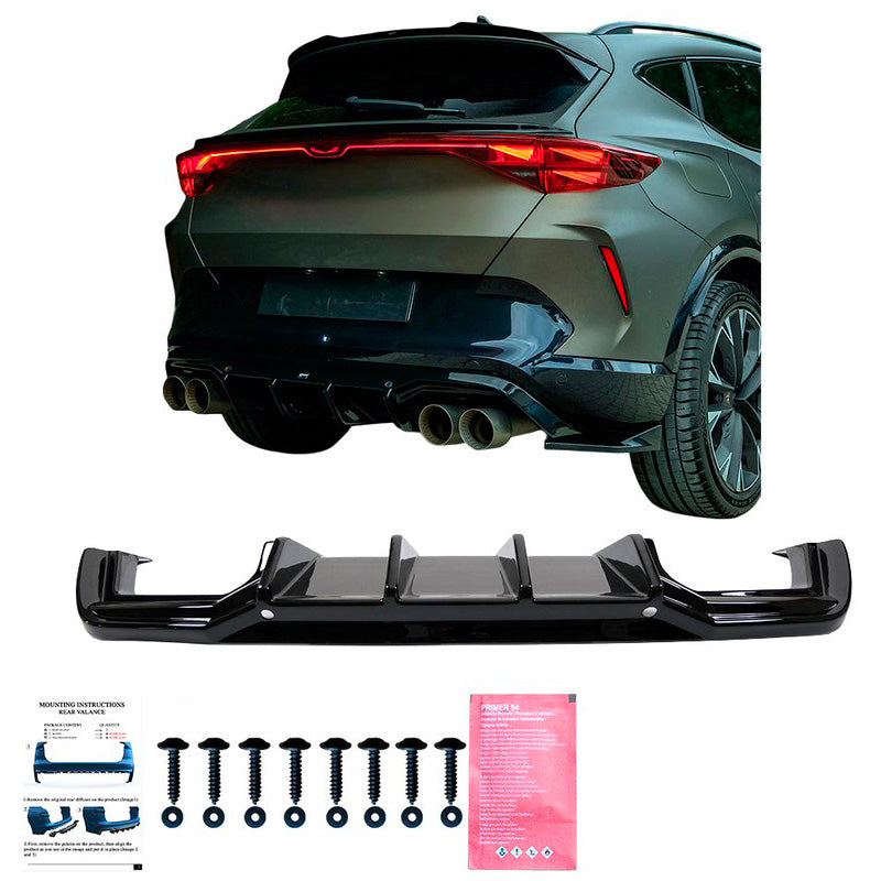 Oneway Heckdiffusor passend für Cupra Formentor Facelift 2024- exkl. VZ5 - Version 2 - Schwarz glänzend