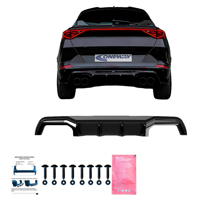 Oneway Heckdiffusor passend für Cupra Formentor 2020-2024 exkl. VZ5 - Version 2 - Schwarz glänzend