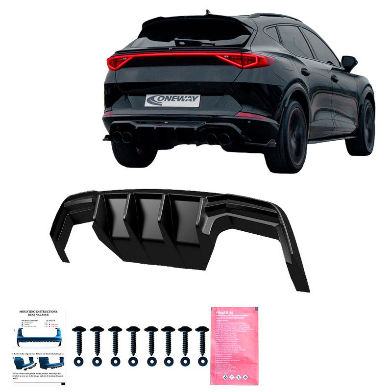 Oneway Heckdiffusor passend für Cupra Formentor 2020-2024 exkl. VZ5 - Version 2 - Schwarz glänzend