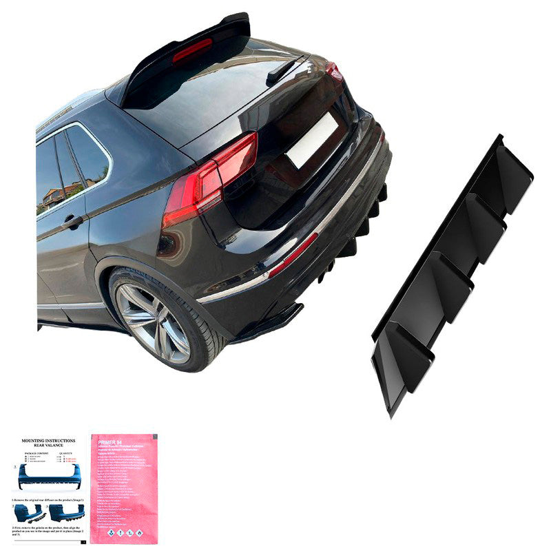 Oneway Heckdiffusor passend für Volkswagen Tiguan II Standart/R-Line 2016-2020 - Schwarz glänzend