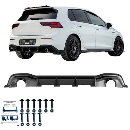 Oneway Heckdiffusor passend für Volkswagen Golf VIII HB GTI 2020- - Schwarz glänzend