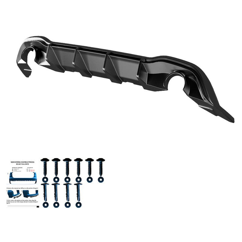 Oneway Heckdiffusor passend für Volkswagen Golf VIII HB GTI 2020- - Schwarz glänzend