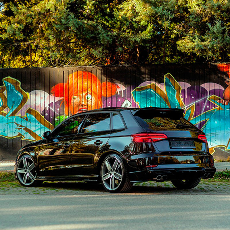Oneway Heckdiffusor passend für Audi S3 Sportback 8V Facelift 2016-2020 - Schwarz glänzend